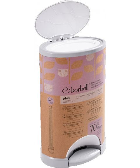 Korbell GRS Plus luktfri bleiebøtte med pedal, inkl. refill (25L)